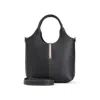Tod's Black Leather Mini Tote Bag In Black