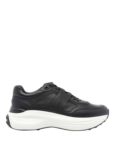 TOD'S BLACK LEATHER SNEAKERS