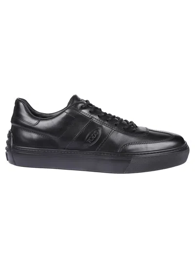 TOD'S BLACK LEATHER SNEAKERS