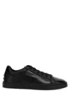 Tod's Rubber Sole Round Toe Low-top Sneakers In Black
