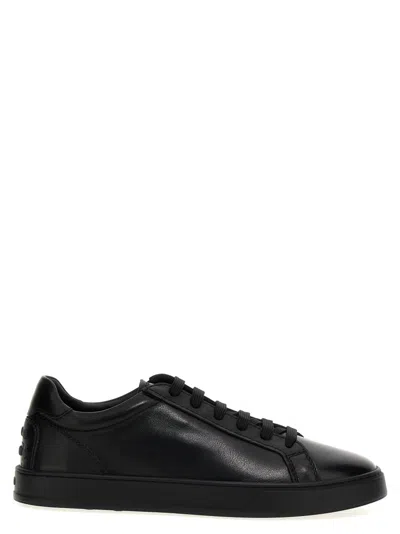 TOD'S BLACK LEATHER SNEAKERS