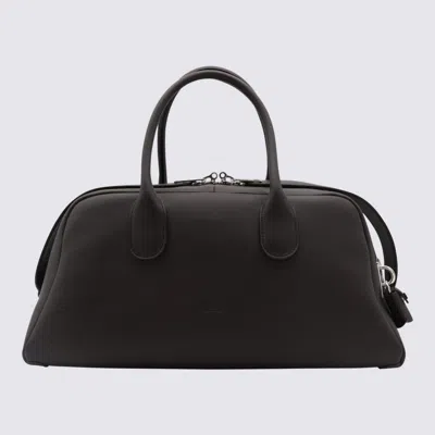 Tod's Black Leather Top Handle Bag In S808