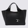 Tod's Black Leather Tote In Black