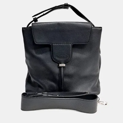 Pre-owned Tod's Black Leather Tote And Shoulder Bag
