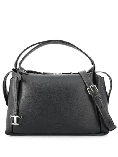 Tod's Black Logo Medium Satchel