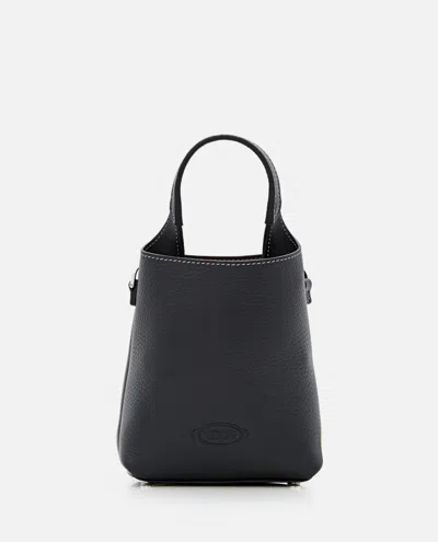 Tod's Black Micro Leather Shopping Bag