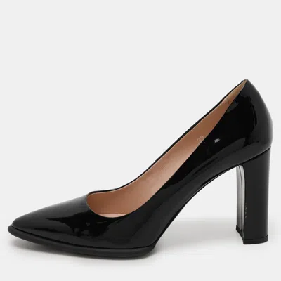 Pre-owned Tod's Black Patent Leather Pointed Toe Pumps Size 39