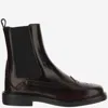 Tod's Black Chelsea Boots With Perforations In Leather Woman In Black