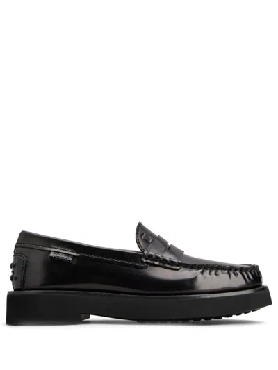 TOD'S BLACK SLIP ON LOAFERS