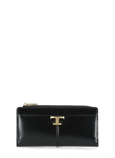 Tod's Black Smooth Leather Wallet