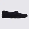 TOD'S BLACK SUEDE GOMMNÌINO LOAFERS