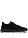 Tod's Suede Sneakers Low Profile Rubber Sole In Black