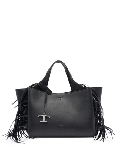 Tod's Black T Timeless Leather Tote