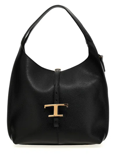 Tod's Black T Timeless Small Shoulder Bag