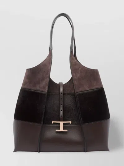 Tod's Block Design Tote Bag With Dual Handles