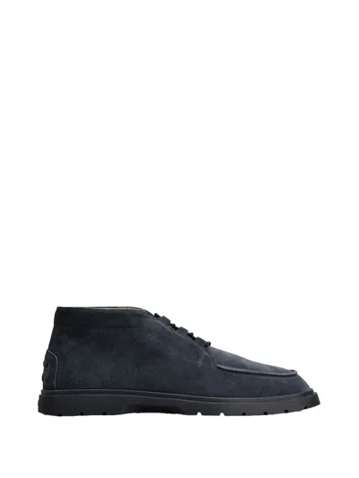 Tod's Suede Desert Boots In Blue