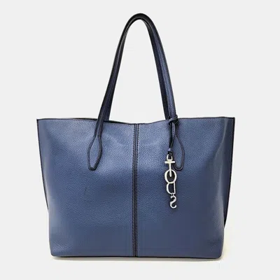 Pre-owned Tod's Blue Leather Tote Bag