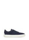 TOD'S BLUE PEBBLED LEATHER SNEAKERS