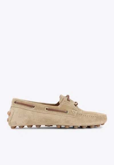 TOD'S BOAT GOMMINO SUEDE LOAFERS