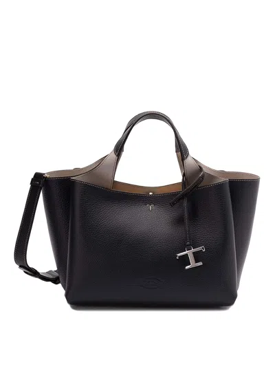 Tod's T Pendant Double Handle Mini Bag In Blue