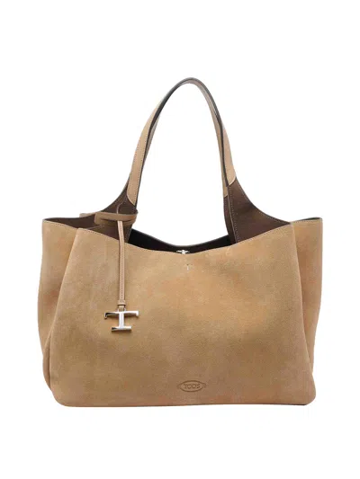 Tod's Tods Logo Shoulder Bag In Sand
