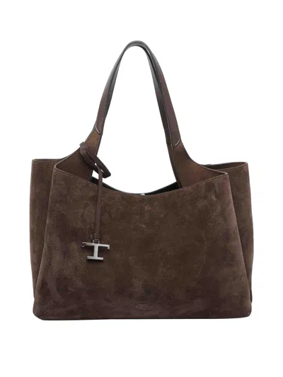 Tod's Tods Logo Shoulder Bag In Brown