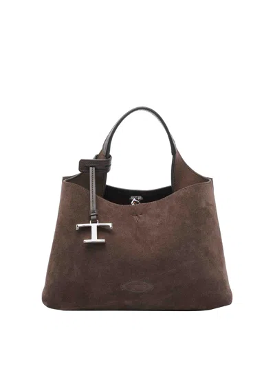 Tod's Leather Micro Bag In Brown