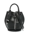 Tod's Mini Logo-charm Bucket Bag In Black