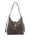Tod's T-timeless Suede Shoulder Bag In Brown