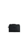 Tod's Strap Wallet With Metal Hardware And Textured Finish In Black