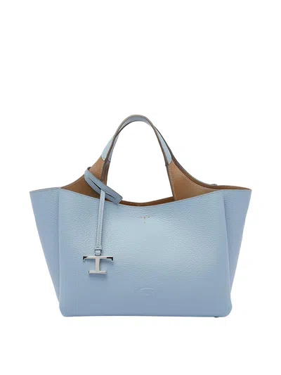 Tod's Mini Leather Handbag In Blue