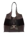 Tod's Block Design Tote Bag With Dual Handles In Brown