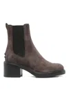 Tod's Gomma T60 73l Tronchetto Elast. Boots Brown In Brown