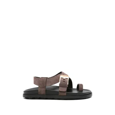 Tod's Buckle-fastening Toe-strap Sandals In Brown