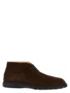 Tod's Man Ankle Boots Dark Brown Size 11 Leather In Brown