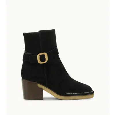 Tod's Boots In Suede In Black