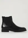 Tod's Man Ankle Boots Black Size 7.5 Soft Leather In Black