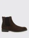 Tod's Round Toe Suede Chelsea Boots With Elastic Side Panels In Brown
