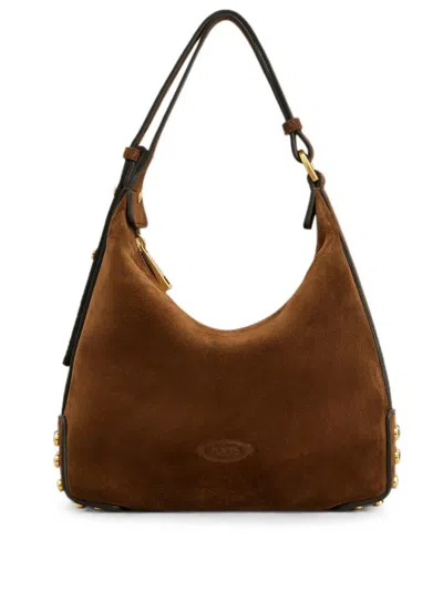 Tod's Borsa Metal Dots Mini In Pelle Scamosciata In Pattern