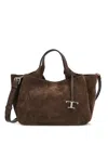 Tod's Micro Leather Tote Bag In Brown