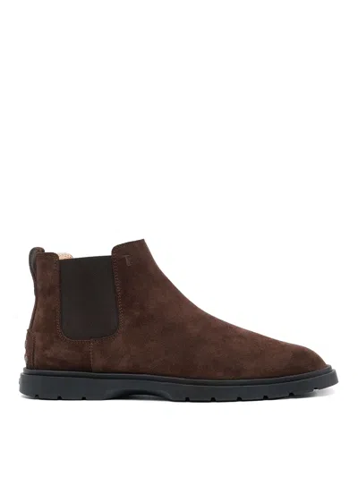 TOD'S CHELSEA SUEDE ANKLE BOOTS