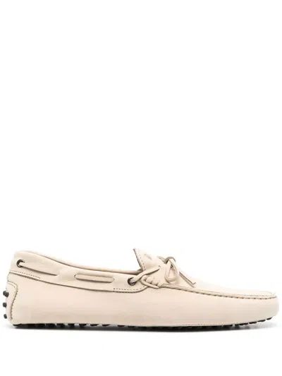 Tod's Bow-detail Leather Loafers In 中性色