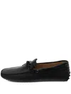 Tod's Bow-fastening Leather Boat Shoes In Black