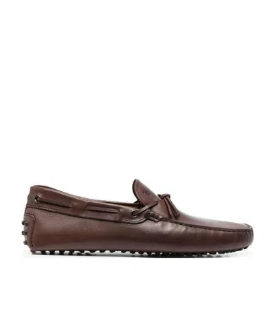 Tod's Bow Tie Business Casual Shoes In Brown