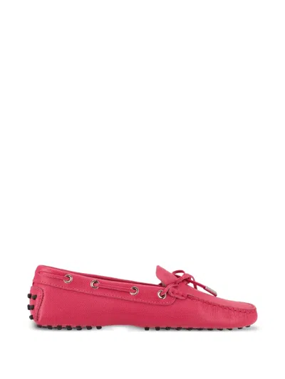Tod's Bow-detail Pebbled Loafers In Multi