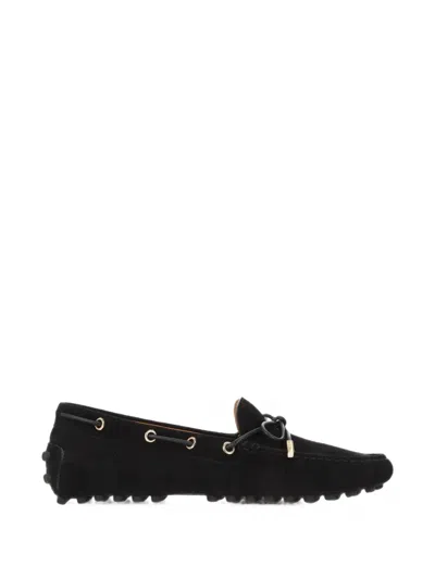 Tod's Bow-detail Suede Loafers In Multi