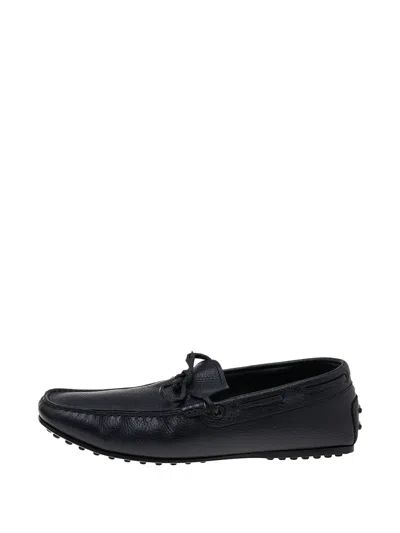 Pre-owned Tod's Bow-tie Loafers In Black