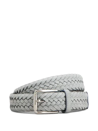 Tod's Braided Belt In Gray