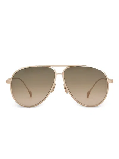 Tod's Braided Pilot Sunglasses In Brown