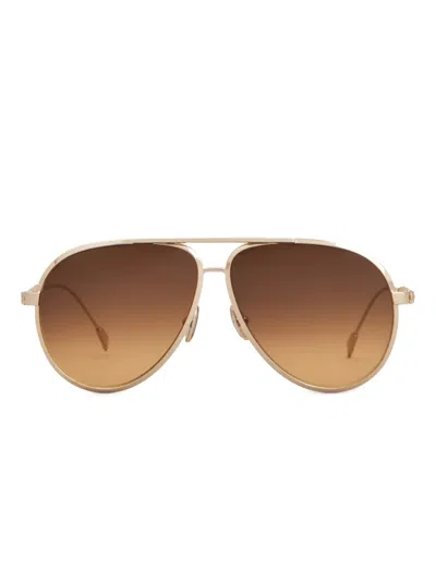 Tod's Braided Pilot Sunglasses In Brown